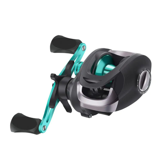 Magnetic Baitcaster Reel 7.2:1 High-Speed Casting Reel - HD Blue